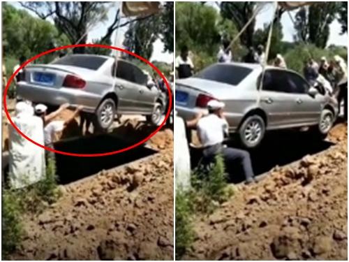 Chuyện lạ: Người đàn ông Trung Quốc chọn chôn trong ô tô thay vì quan tài truyền thống