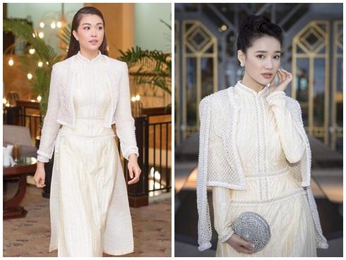 Chân ngắn hơn Lệ Hằng nhưng Nhã Phương không hề kém cạnh khi 'đụng váy'