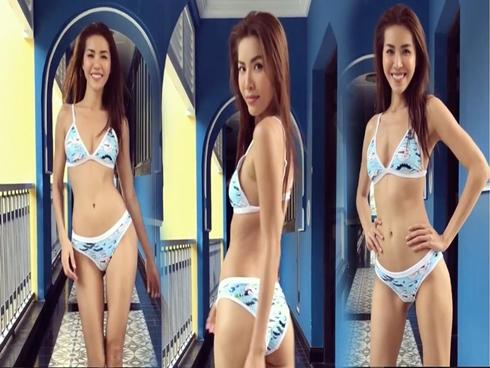 Minh Tú diện bikini mỏng manh, catwalk điêu luyện ai nhìn cũng mê