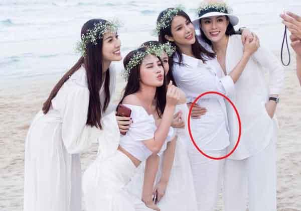 Trước đó, Diệp Lâm Anh cũng vướng tin đồn "cưới chạy bầu" vì vòng 2 lớn hơn bình thường.