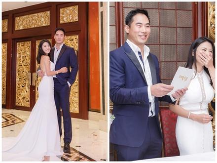 Lễ cưới đơn giản của sao nữ TVB vướng bê bối 'mây mưa' nơi công cộng