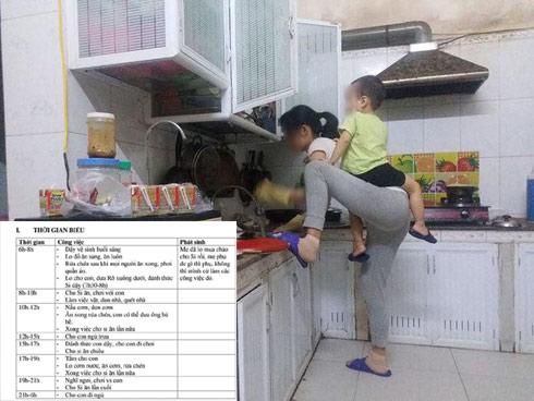 Phẫn nộ trước thời gian biểu chẳng khác nào osin chồng soạn sẵn cho vợ