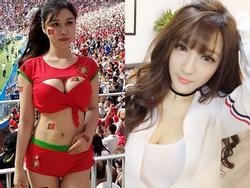 Cô gái Trung Quốc hở bạo trên khán đài World Cup