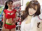 Cô gái Trung Quốc hở bạo trên khán đài World Cup