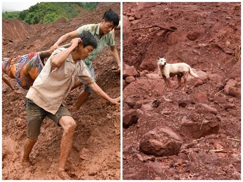 Hơn 50 người 'ngụp lặn' trong biển bùn tìm 5 nạn nhân mất tích