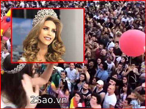 Khoảnh khắc lịch sử: Biển người Tây Ban Nha xuống phố ăn mừng người chuyển giới lên ngôi hoa hậu quốc gia