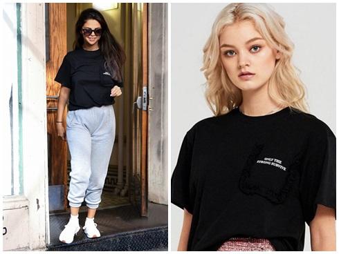 Selena Gomez mặc áo thun khẩu hiệu đáp trả Justin Bieber?