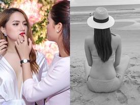 Phạm Hương khoe vóc dáng nuột nà với bikini trước biển Phạm Hương khoe vóc dáng nuột nà với bikini trước biển