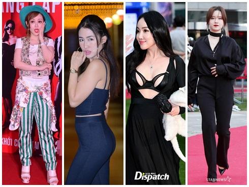 Sở hữu thân hình vệ nữ nhưng Hà Hồ, Ngọc Trinh lại thường xuyên bị váy áo tố giác vòng 2 như mang bầu-14