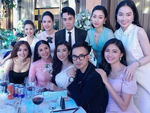 Dàn hậu Việt đồng loạt váy áo rực rỡ tới dự hôn lễ cổ tích của Á hậu Tú Anh