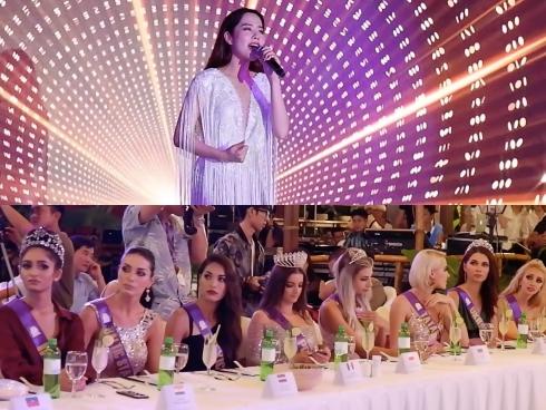 Đây là biểu cảm của các thí sinh Hoa hậu khi nghe Nam Em hát 3 thứ tiếng