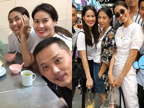 Tăng Thanh Hà gầy gò đi hẹn hò cùng nhóm bạn thân