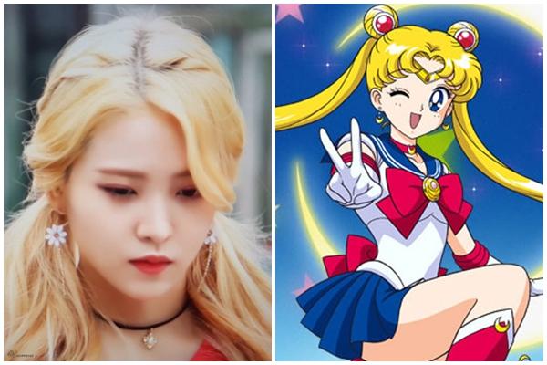 Lạ lùng chưa: các nữ idol K-Pop sao trông giống nhân vật Thủy thủ Mặt trăng y như chị em thế kia-1