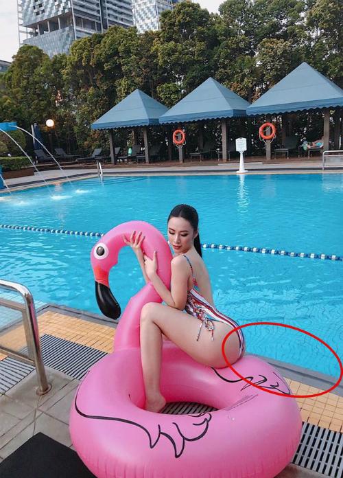 Cửa kính, thành tường, bể bơi... bỗng nhiên méo xệch bất thường khi mỹ nhân Việt khoe đường cong-8