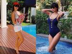 Siêu mẫu Hà Anh mặc bikini khoe thân hình thon gọn sau hơn 1 tháng sinh con