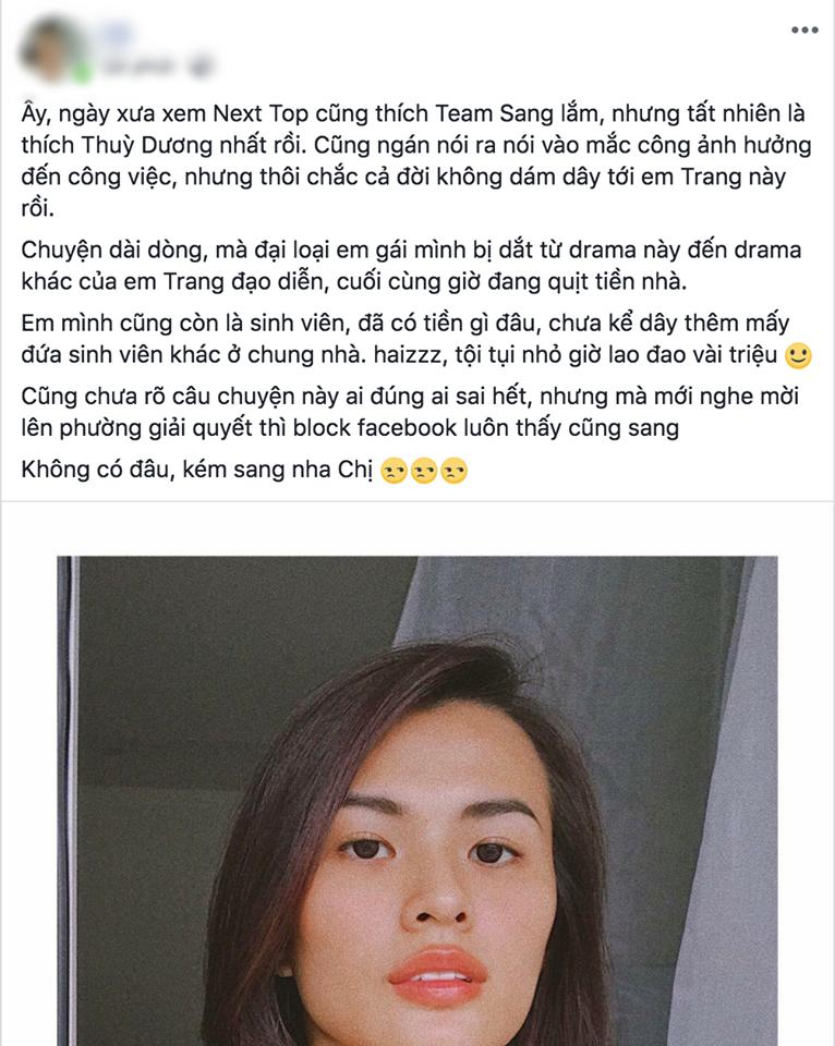 Bị tố quỵt tiền và bêu xấu chị em bạn dì, thành viên #teamsang Cao Thiên Trang nói gì?-1