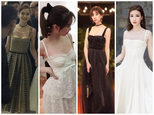 Mỹ nhân Việt lăng-xê đầm hai dây cúp ngực kén dáng: Người lên hương - kẻ thảm họa không ngờ
