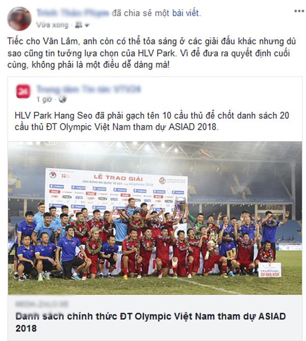 Thủ môn Văn Lâm bị loại khỏi danh sách U23 Việt Nam tham dự ASIAD 2018 khiến dân mạng tranh cãi-11