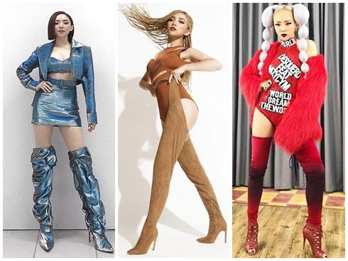 Tóc Tiên xứng danh 'chúa tể' những đôi thigh-high boots độc - dị