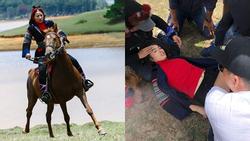 Mải mê quay phim, Yaya Trương Nhi bị ngựa quật ngã dẫn đến chấn thương