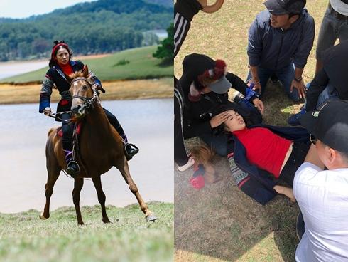 Mải mê quay phim, Yaya Trương Nhi bị ngựa quật ngã dẫn đến chấn thương