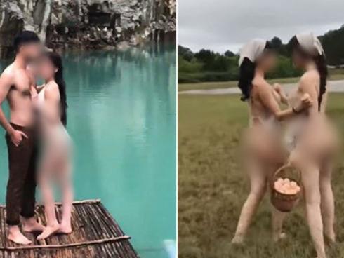 Hai chân dài mặc phản cảm cùng cả series clip 'khoe thân' ở Tuyệt Tình Cốc Đà Lạt bị dân mạng ném đá tơi tả