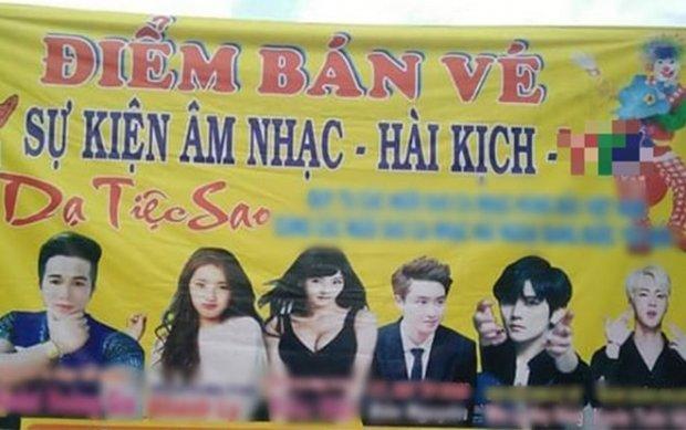 Fan phẫn nộ khi hình ảnh EXO - BTS bị sử dụng trái phép trên banner sự kiện Âm nhạc - Hài kịch-1