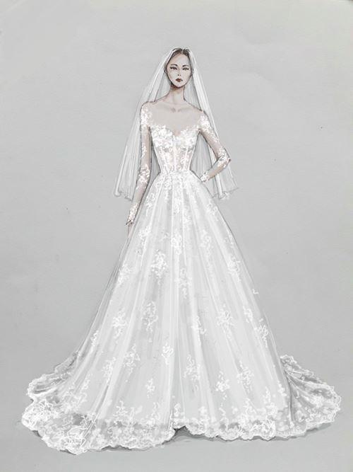 Hé lộ 3 chiếc váy cưới của Á quân Next Top đầu tiên Tuyết Lan-2