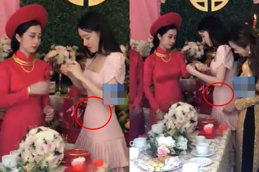 Trước Nhã Phương, nhiều mỹ nhân Việt cũng bị nghi cưới chạy bầu khi mặc áo cô dâu mà bụng lùm lùm-3