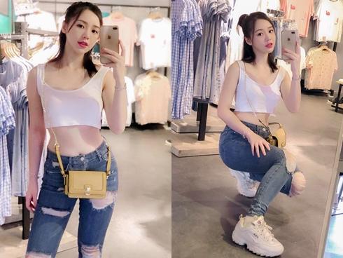 Than thở tăng cân nhưng điều mỹ nhân Quỳnh Búp Bê gây chú ý là để người lạ có hành động nhạy cảm lên vòng 1-11