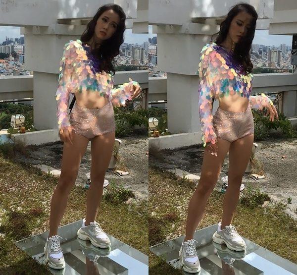 Kiểu áo vẩy cá lấp lánh được các người đẹp Vbiz diện tới tấp-6