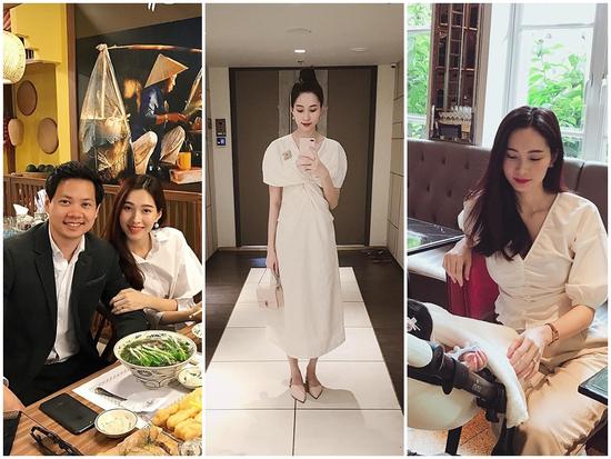 Từ lúc lấy chồng có con, hoa hậu Đặng Thu Thảo nghiện màu trắng nhưng kín cổng cao tường và giản dị hơn hẳn