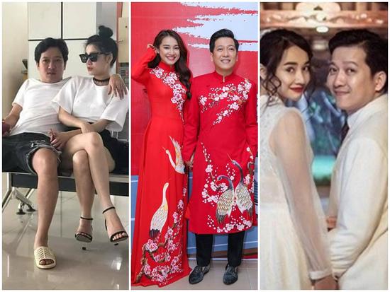 Gu thời trang 'tông xuyệt tông' từ yêu đến cưới của Trường Giang và Nhã Phương