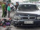 Nữ tài xế lái BMW đâm liên hoàn trên đường Hà Nội