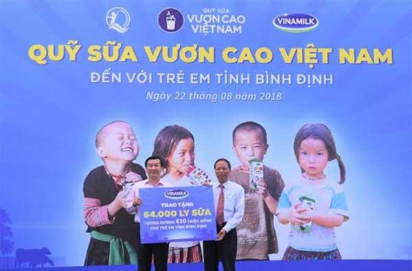 Trao 64.000 ly sữa cho 700 học sinh nghèo Bình Định-4