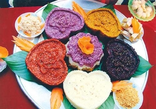 Cách làm xôi ngũ sắc đẹp mắt cho ngày rằm tháng 7-4