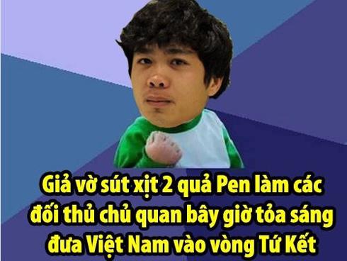 Ảnh chế khen ngợi Công Phượng sau bàn thắng trước Olympic Bahrain