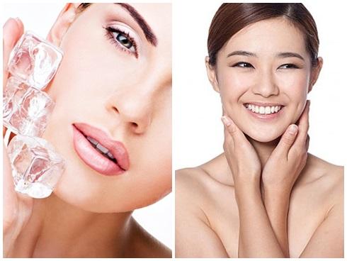 Công thức làm đẹp da từ đá lạnh