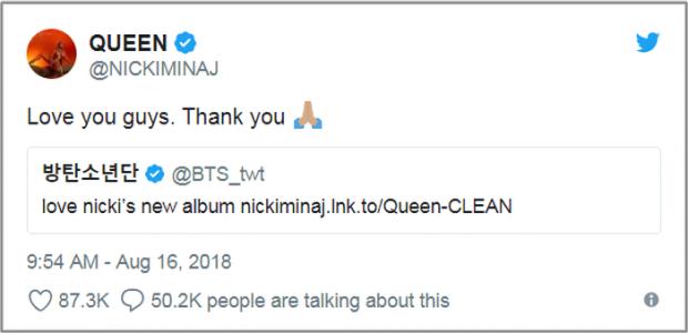 HOT: BTS xác nhận hợp tác cùng Nicki Minaj trong album mới Love Yourself :Answer-3