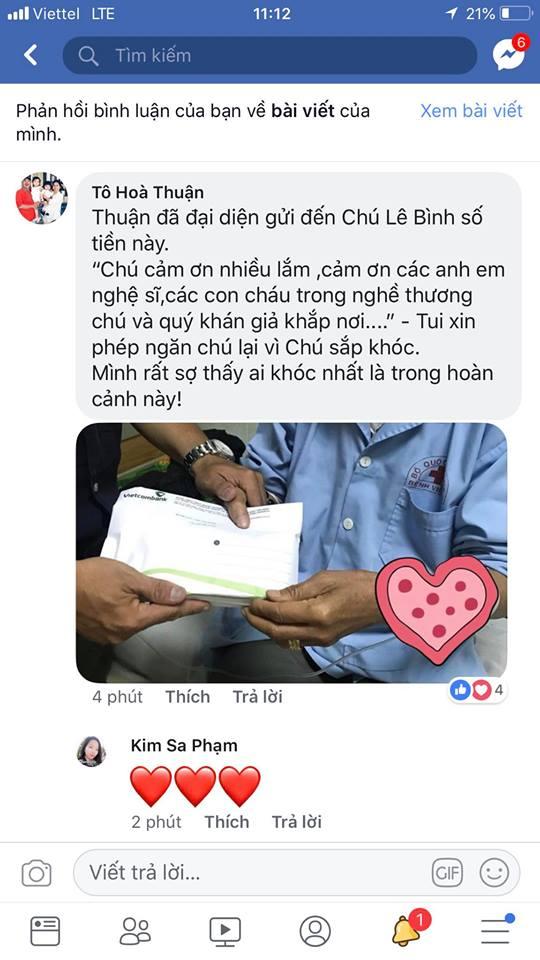 Nghệ sĩ Lê Bình xúc động khi gặp Mai Phương, được Quốc Thuận chuyển 155 triệu đồng-2