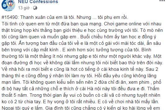 Nhói lòng tâm sự của chàng trai: Thanh xuân của em là tôi nhưng ... tôi phụ em rồi-1