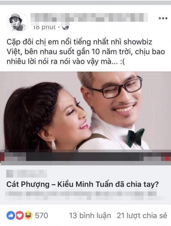 Dính tin đồn chia tay Kiều Minh Tuấn, Cát Phượng chia sẻ: Nếu chuyện này xảy ra thật, Cát vẫn sống và vẫn bước-2