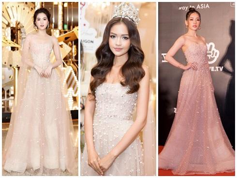 Ba mỹ nhân so kè trong mẫu đầm công chúa: Chi Pu thắng cuộc - Ngọc Trinh lộ miếng dán ngực - Ngọc Châu nhạt nhòa-10