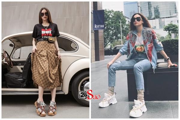 Hồ Ngọc Hà trưng trổ cả cây hàng hiệu nhưng lại bị chê luộm thuộm và phá dáng-6