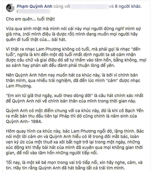 Bị ném đá khi hát nhạc Lam Phương, Phạm Quỳnh Anh chính thức lên tiếng-3