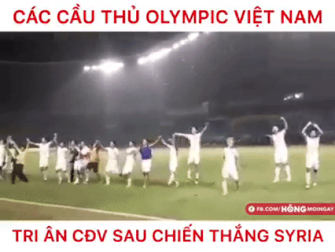 Khoảnh khắc đẹp nhất ở trận đối đầu với Syria: U23 Việt Nam vẫy tay cảm ơn người hâm mộ sau 120 phút thi đấu