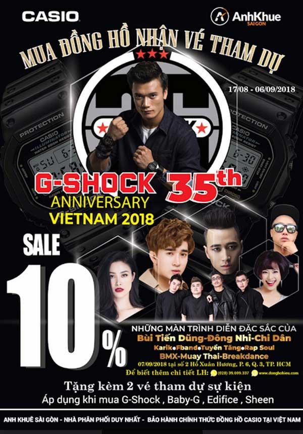 Mua đồng hồ Casio, nhận vé đại nhạc hội G-Shock-4