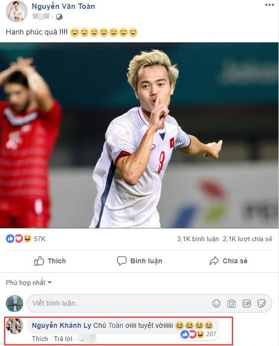 Ghi bàn thắng vàng cho tuyển U23 Việt Nam, Văn Toàn khiến bà mẹ đơn thân Ly Kute phấn khích trao tình cảm-1