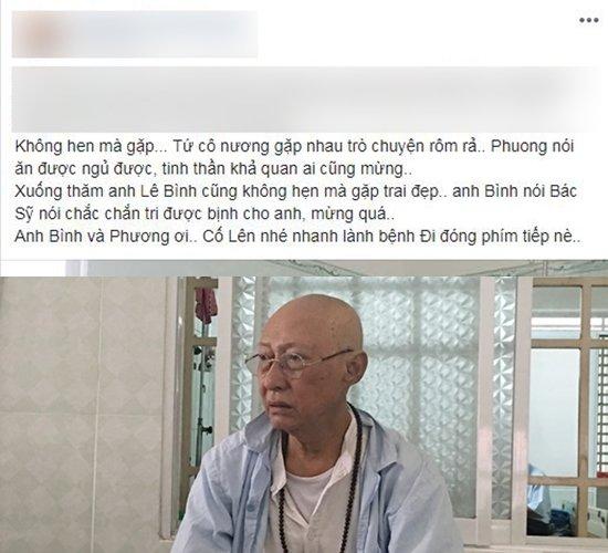 Thực hư thông tin diễn viên Lê Bình chữa khỏi ung thư phổi-1