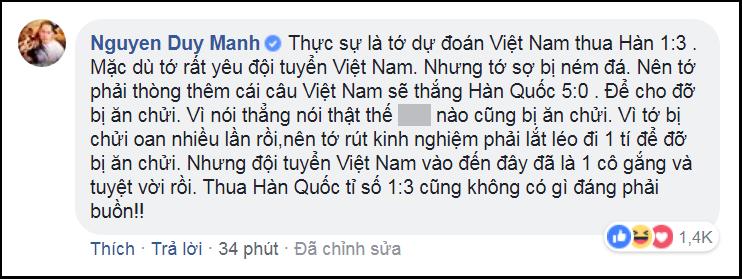 Phán chính xác U23 Việt Nam thua Hàn Quốc 1 - 3, Duy Mạnh bật mí bí kíp dự đoán đội nhà thua mà không bị chửi-3